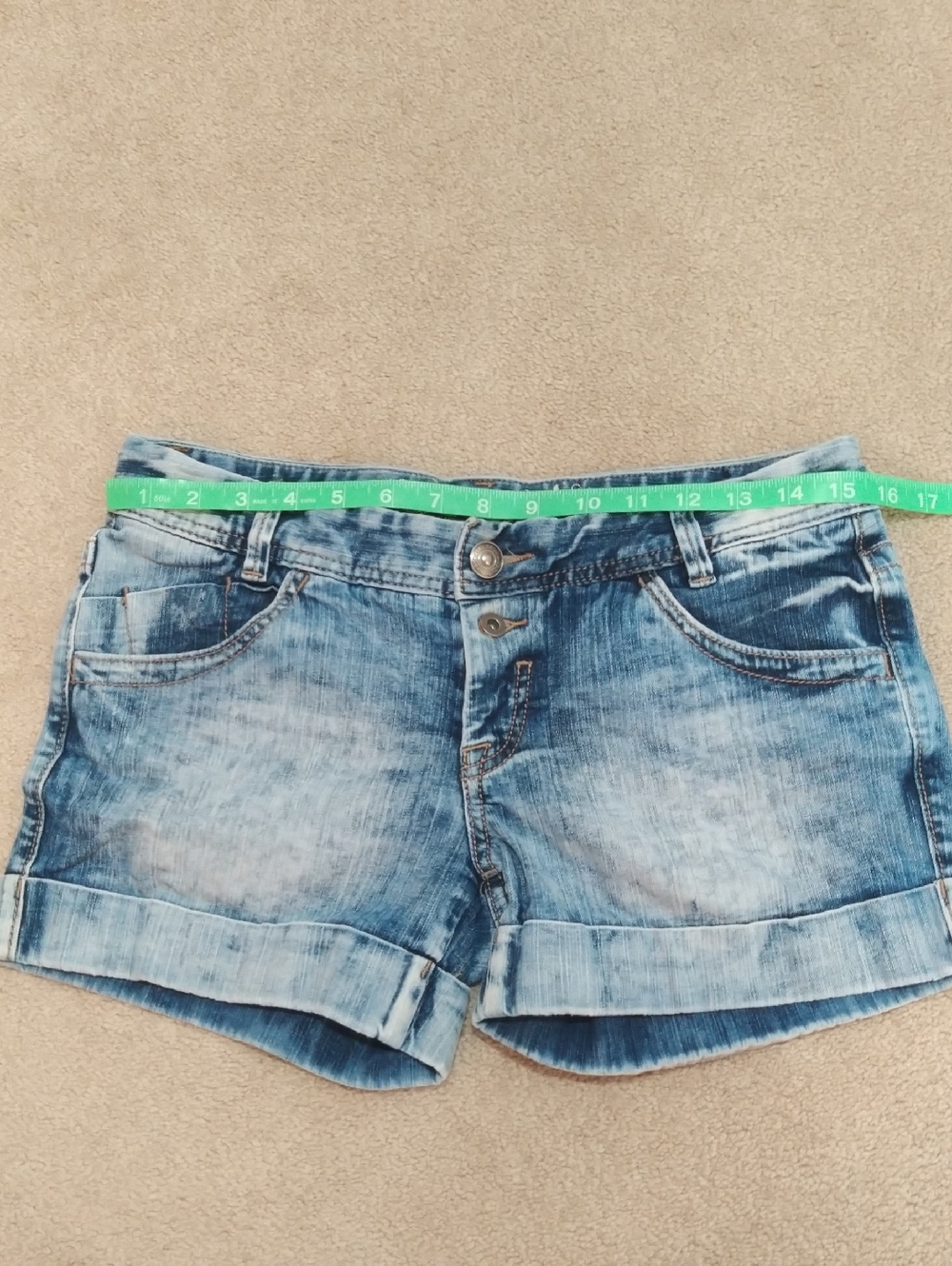 Express Acid Wash Denim Shorts